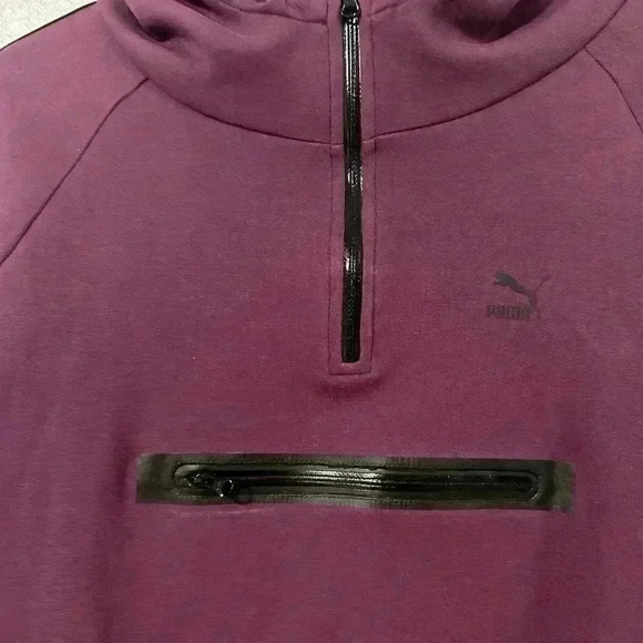 179. Puma Sweaters Puma Hoodie Color: Purple size M - Picture 3 of 4